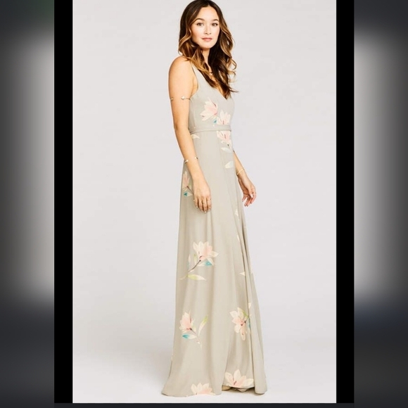 Show Me Your Mumu, Jenn Maxi Dress in Lily Showers,Grey Size X-Small - Picture 8 of 11